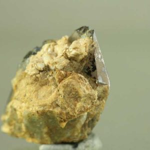 Smoky quartz, albite