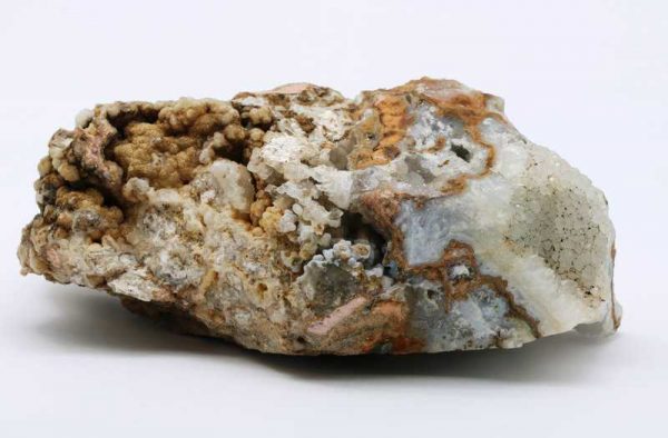 Chalcedon, křemen, rodochrozit