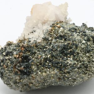Pyrite, calcite