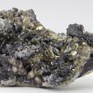 Galenite, pyrite, pyrrhotite, dolomite