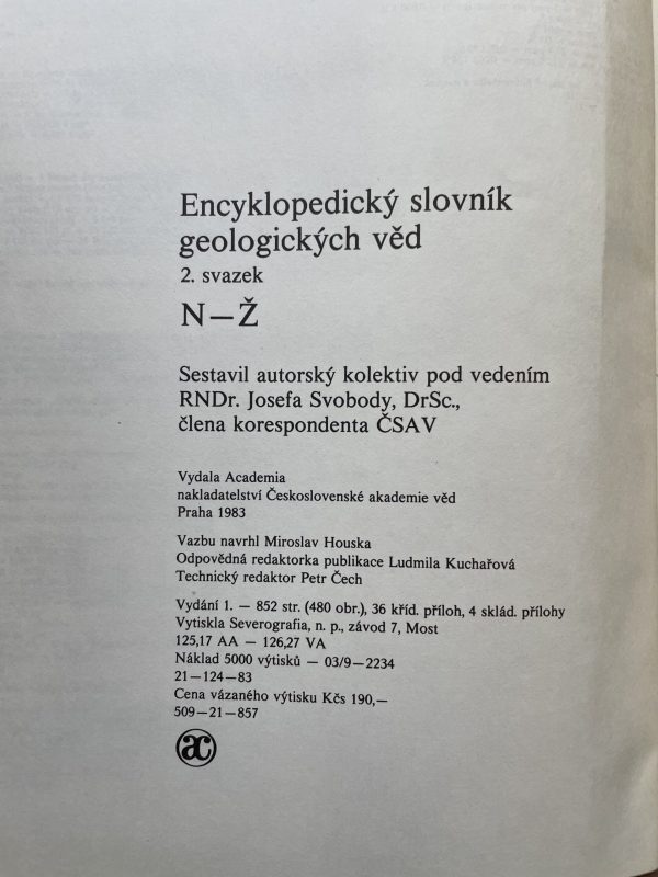 Encyklopedický slovník geologických věd : 2 díly (A-Ž) - Image 6