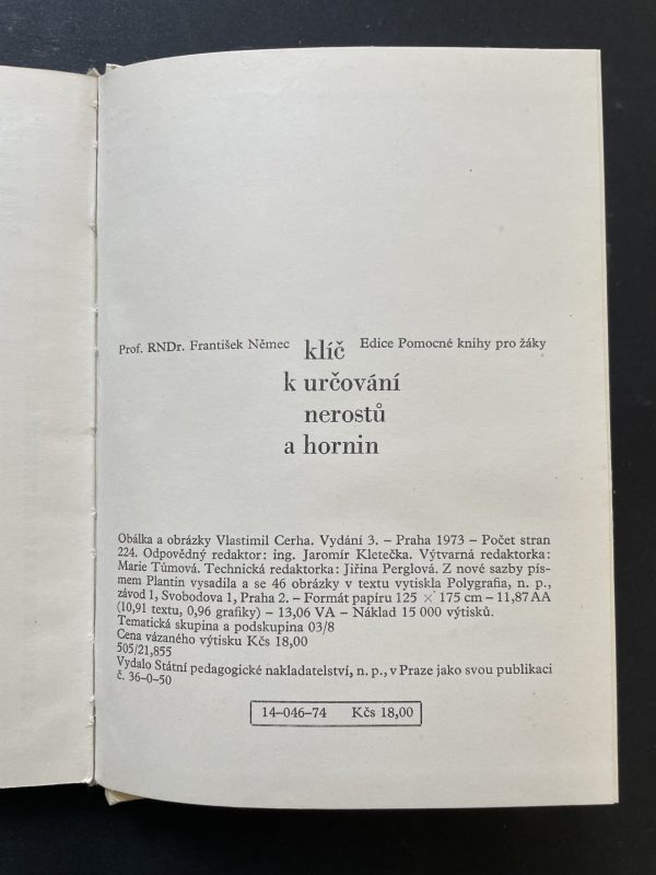 Klíč k určování nerostů a hornin - Image 3