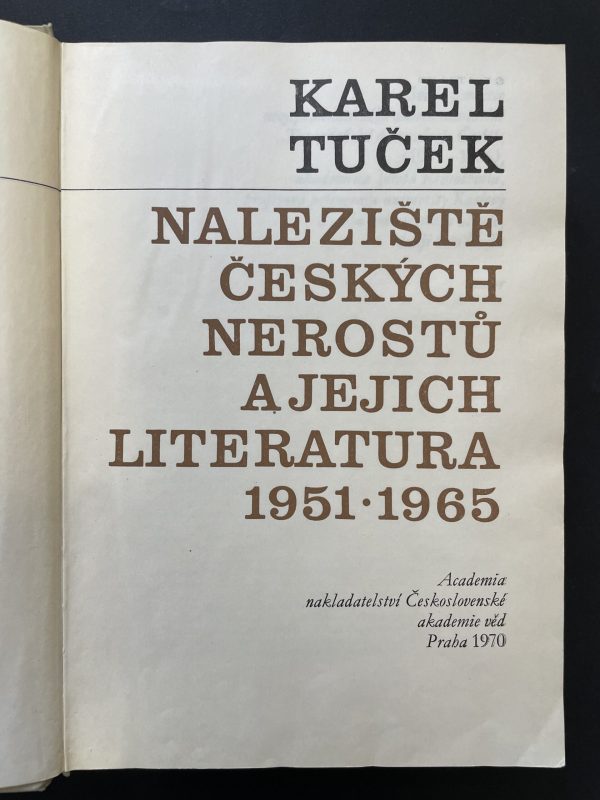 Naleziště českých nerostů a jejich literatura 1951–1965 - Image 2