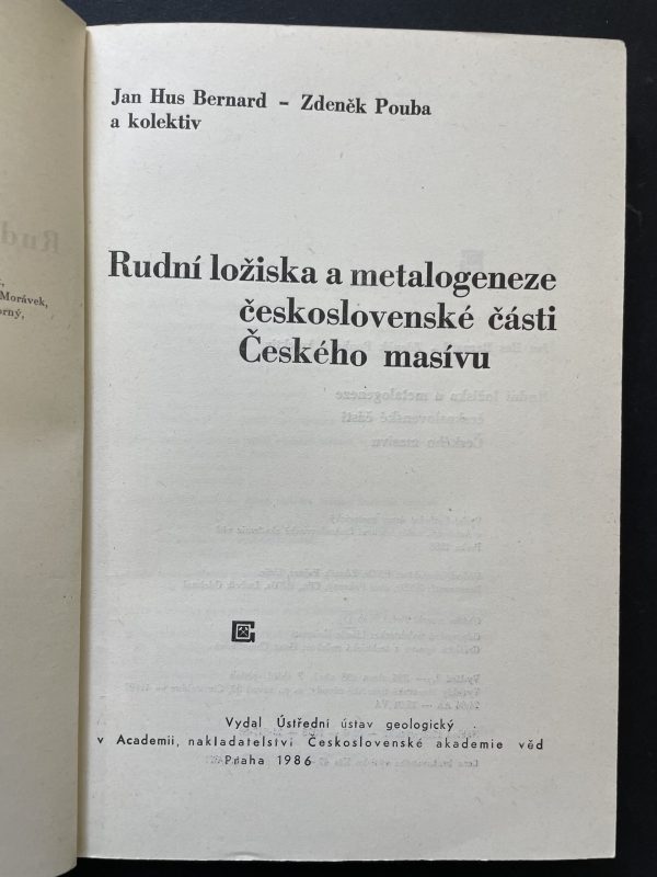 Rudní ložiska a metalogeneze Československé části Českého masivu – Bild 2