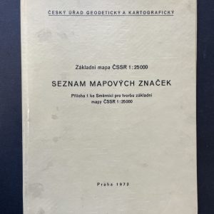 Seznam mapových značek – základní mapa ČSSR 1 : 25000