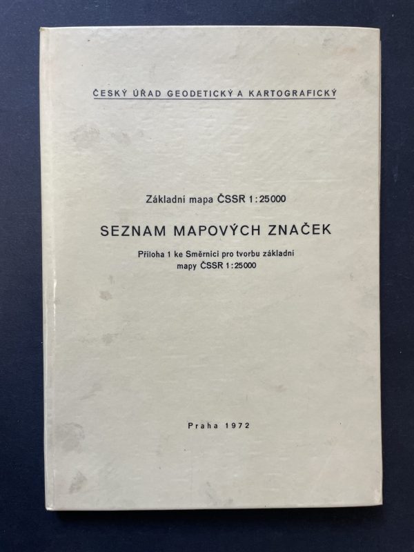 Seznam mapových značek – základní mapa ČSSR 1 : 25000
