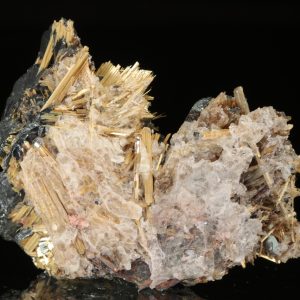 Rutile, hematite, hyalite