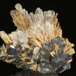 Rutile, hematite, hyalite