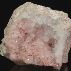 Rodochrozit, křišťál