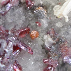 Xanthoconite, Native silver, proustit
